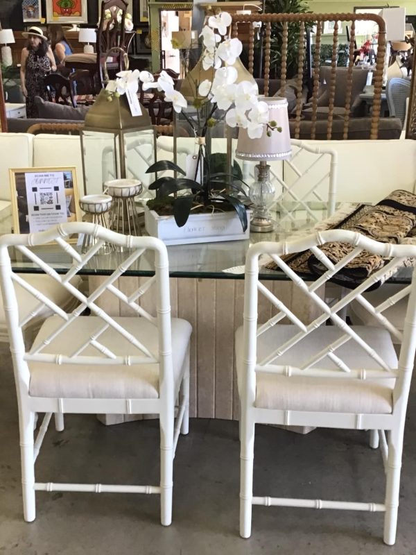 Glass Table with Chairs for Sale in Furniture Consignment Store Laguna Niguel
