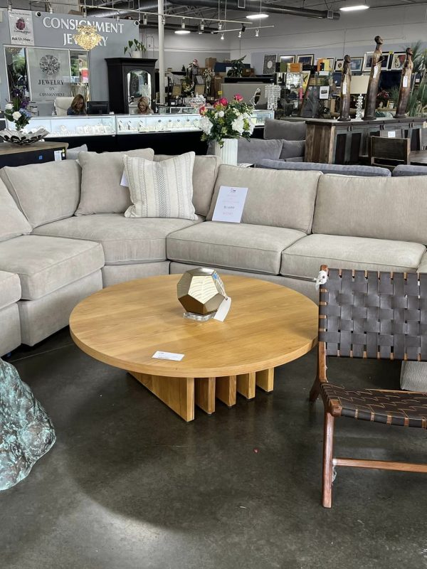 Used Sectional Grey Couch and Coffee Table for Sale at Home Consignment Center